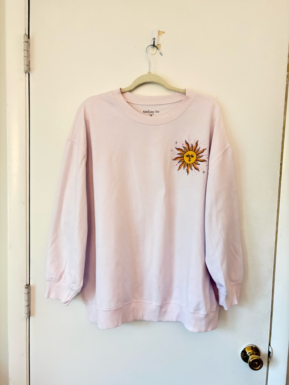 Rebellious One Pink Crewneck Sweatshirt